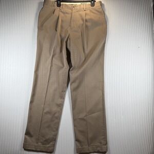 Eddie Bauer Pants Mens 36x36 Brown Wrinkle Resistant Classic Fit‎ Pleat Cuff
